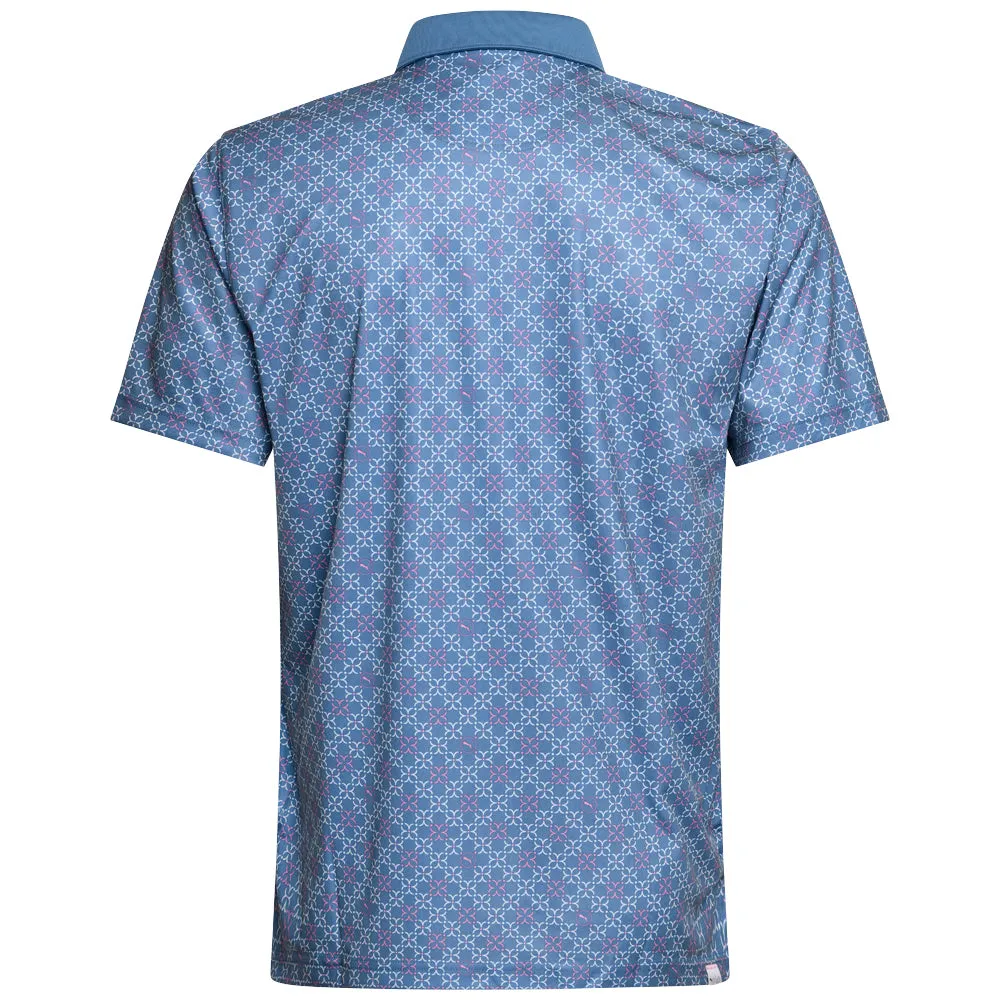 Special Offer Puma Pure Monogram Polo Shirt - Blue Horizon/Mauved Out