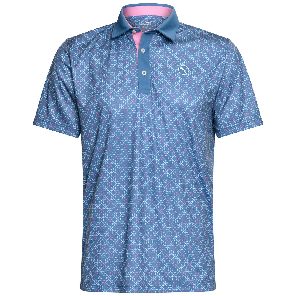 Puma Pure Monogram Polo Shirt - Blue Horizon/Mauved Out Exclusive Deal Fearlessly You