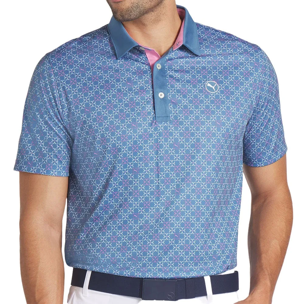 Puma Pure Monogram Polo Shirt - Blue Horizon/Mauved Out Game-Changer Footwear Black Friday Sale