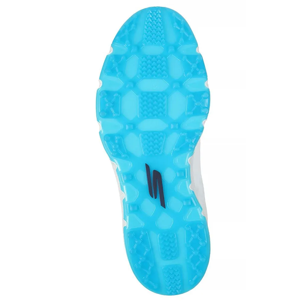 Skechers Go Golf Pro 6 Spikeless Waterproof Shoes - White/Navy/Blue The Fast Lane Choice
