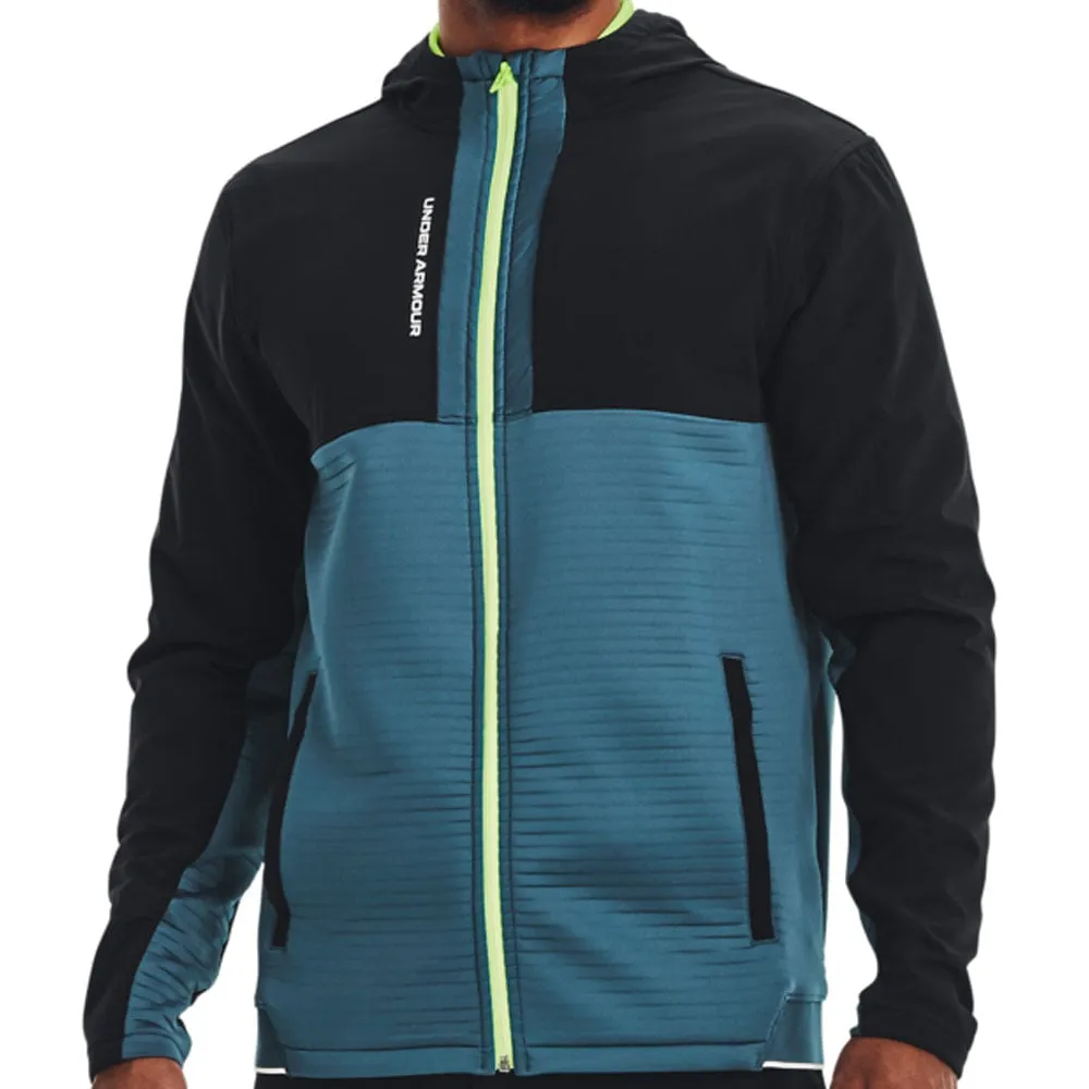 Under Armour Storm Daytona Full Zip Hoodie - Black/Static Blue Own the Moment Born to Stand Out