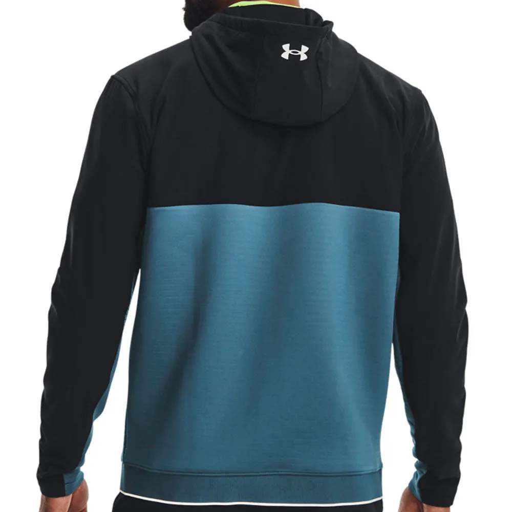 Under Armour Storm Daytona Full Zip Hoodie - Black/Static Blue Walk with Power