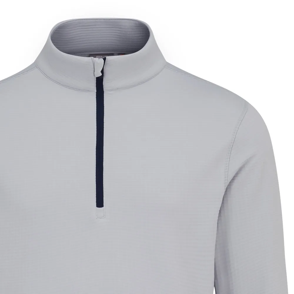 Built to Perform Ping Rhodri Mid-Layer 1/2 Zip Pullover  - Silver/Navy