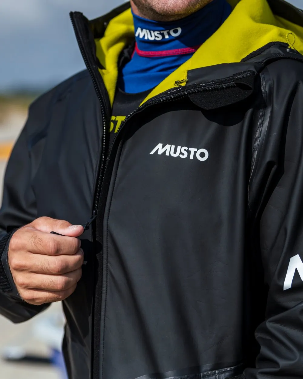Musto Championship Aqua Hoodie Jacket Men's Jackets and Coats