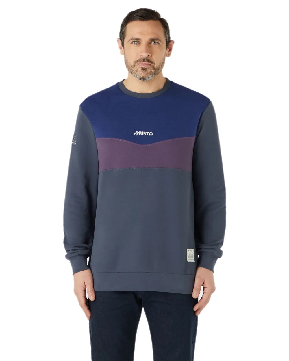 Musto Mens 64 Tri Colour Sweatshirt Warm Sweatshirts for Men