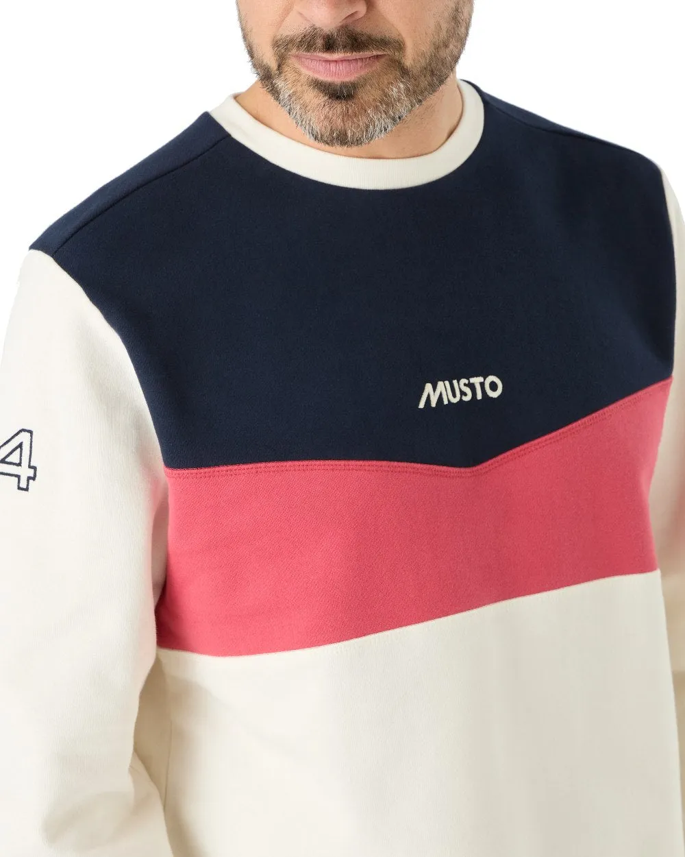 Musto Mens 64 Tri Colour Sweatshirt Warm Sweatshirts for Men