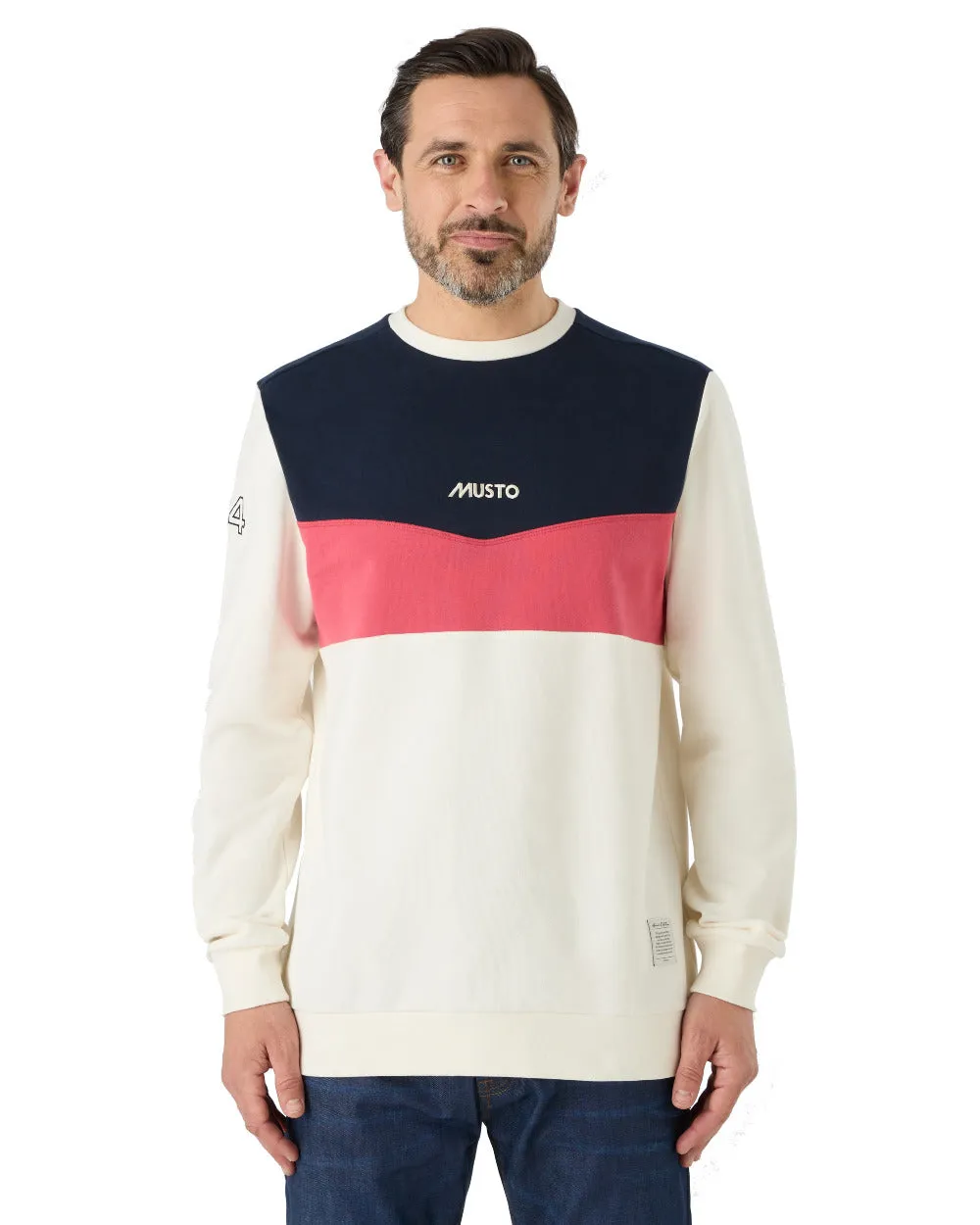 Musto Mens 64 Tri Colour Sweatshirt Warm Sweatshirts for Men