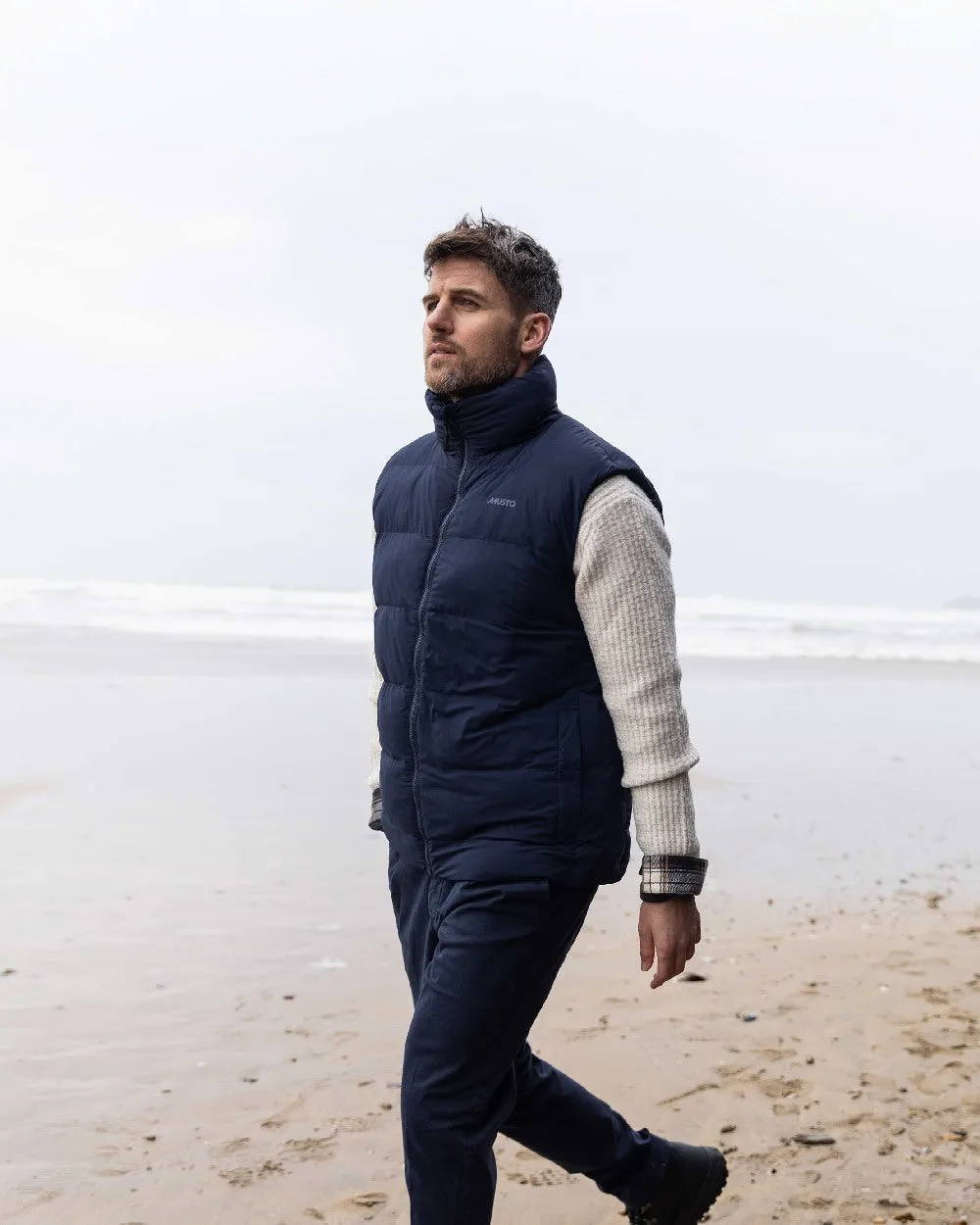 Musto Mens Active Puffer Vest Long Sleeve Cotton Shirts