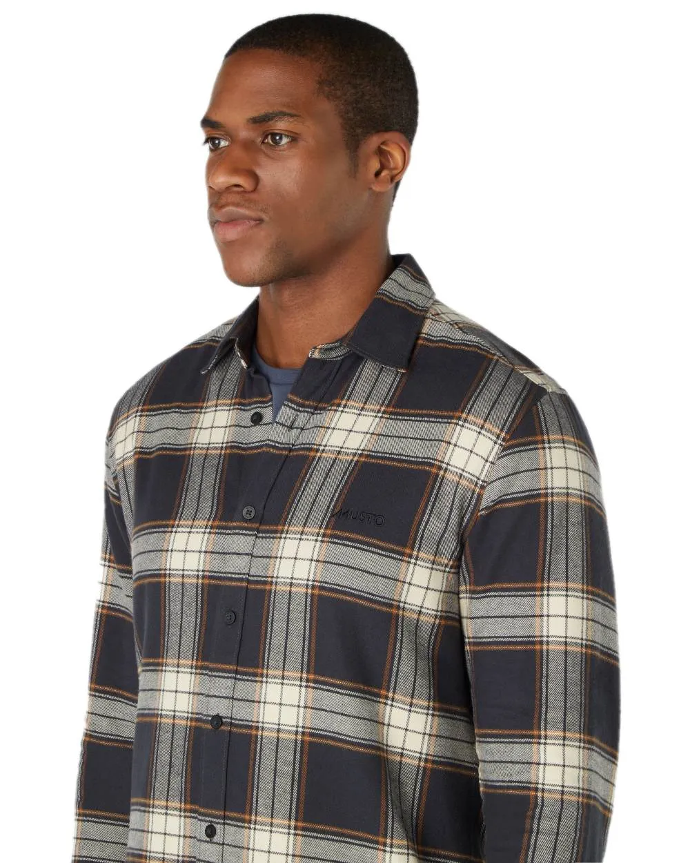 Musto Mens Long Sleeve Plaid Shirts Musto Sport Shirts