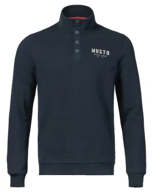 Musto Mens Marina Half Snap Sweater 2.0 Cotton Crew Sweatshirts