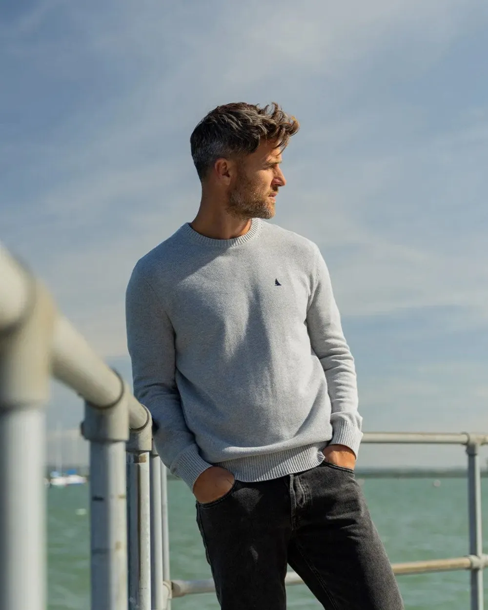 Musto Mens Original Crew Neck Sweater Men's Knit Sweaters