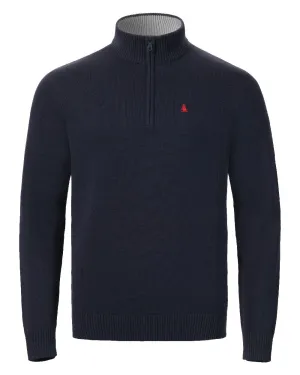 Musto Mens Original Quarter Zip Neck Knit Sweater Zip Neck Wool Pullovers