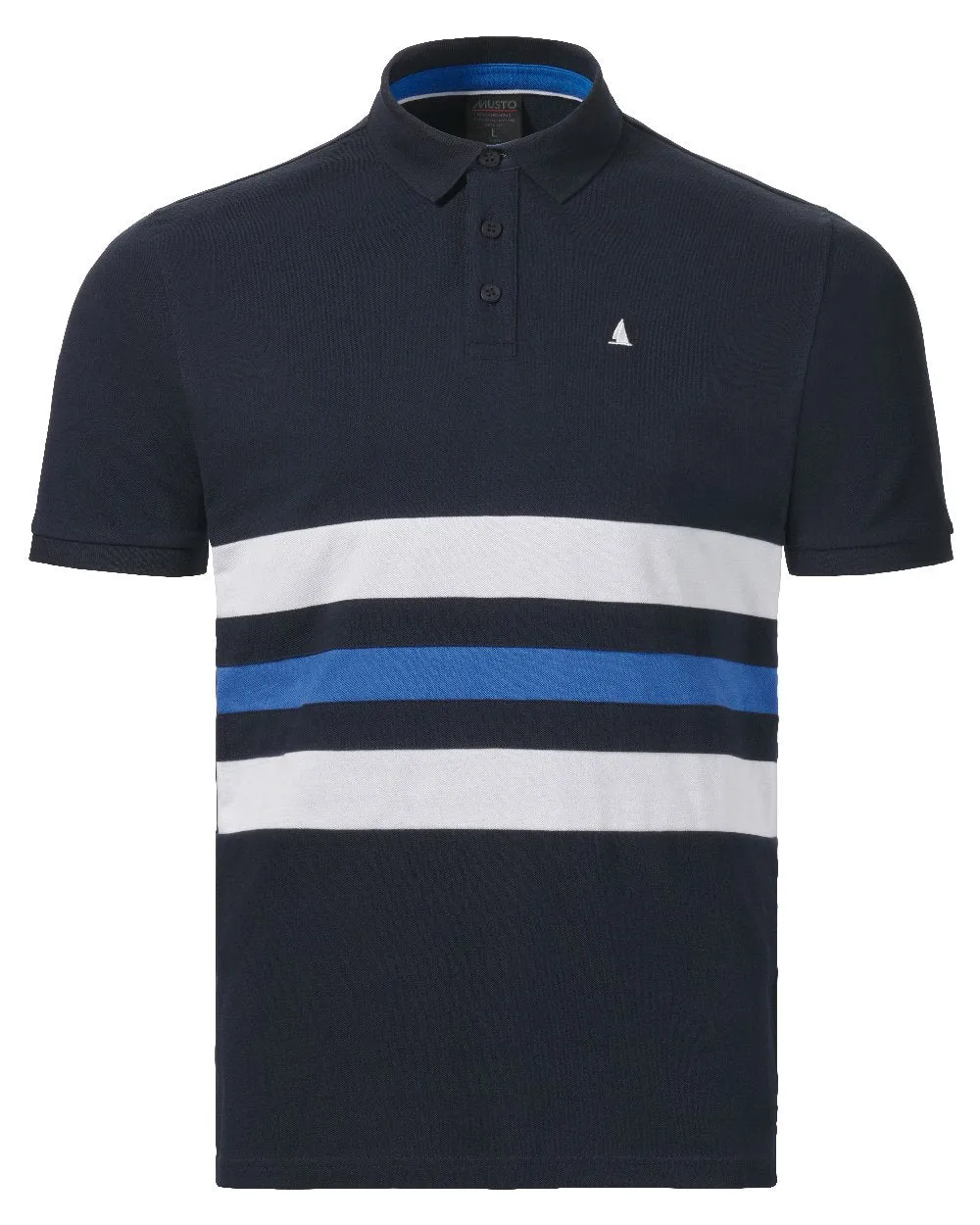 Musto Mens Original Striped Short Sleeve Polo Shirt Musto Tactical Shirts