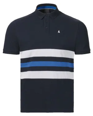 Musto Mens Original Striped Short Sleeve Polo Shirt Sailing Tech Polo Shirts