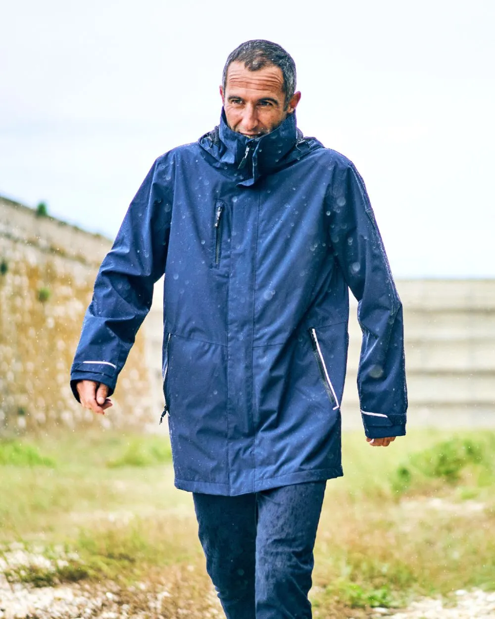 Musto Sardinia Long Rain Jacket Waterproof Windbreaker Men