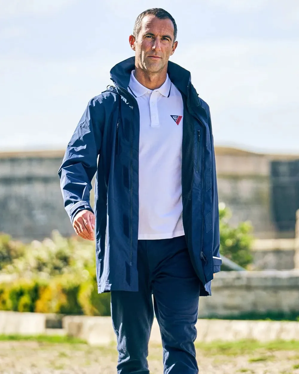 Musto Sardinia Long Rain Jacket Waterproof Windbreaker Men
