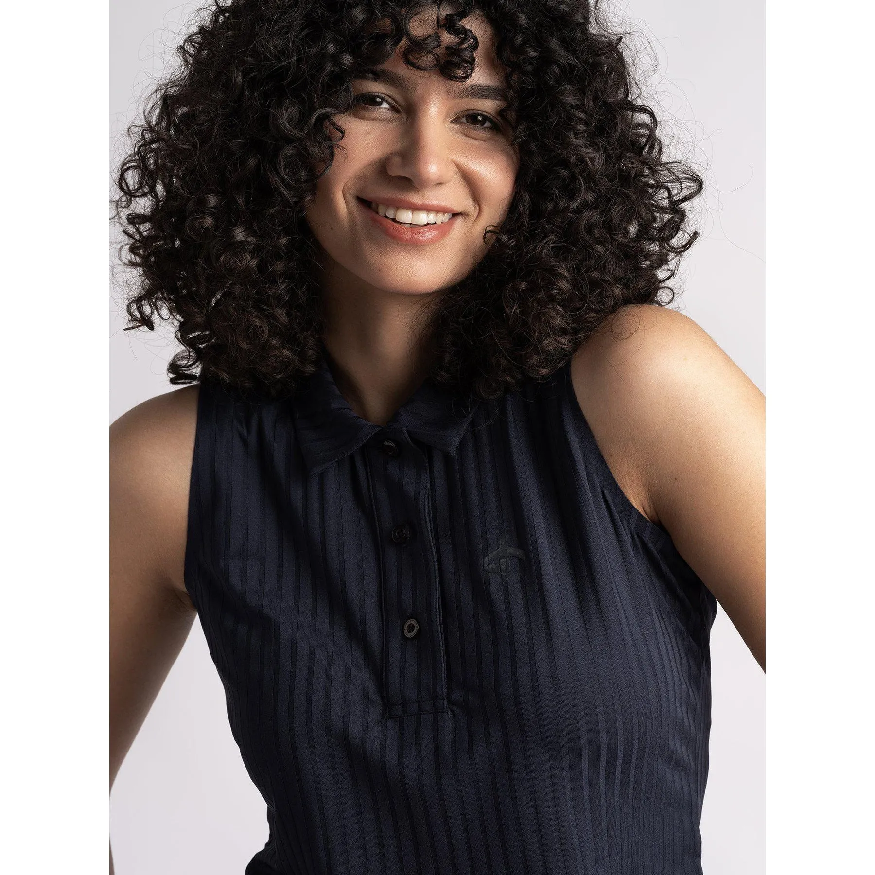 Cross Women'S Andrea Sleeveless Polo Golf Shirt - Navy Economical Lead with Style
