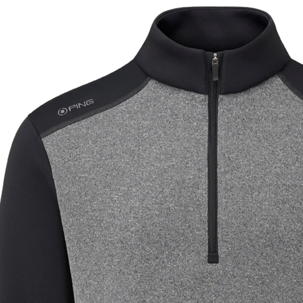 Ping Ramsey 1/2 Zip Pullover - Black Marl/Black Back To School Sale