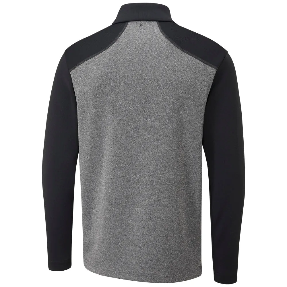 Ping Ramsey 1/2 Zip Pullover - Black Marl/Black Walk Loud Made to Move
