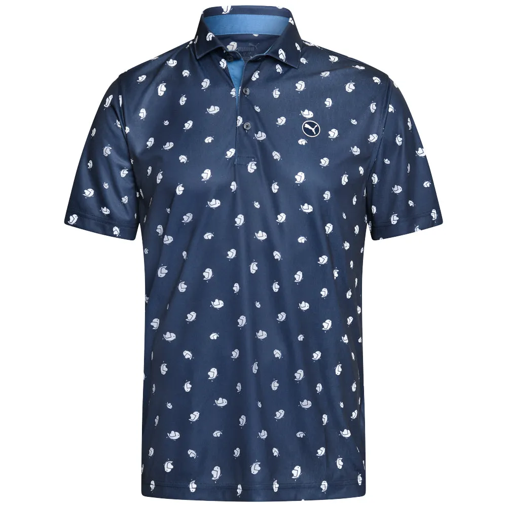 Puma Pure Love Birdies Polo Shirt - Deep Navy/White Glow Cyber Monday Sale Rise Every Time