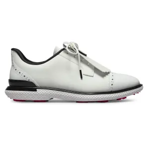 G/Fore Women'S Brogue Cap Toe Kiltie Gallivan2R Golf Shoes - Snow/Onyx Own the Vibe Memorial Day Sale