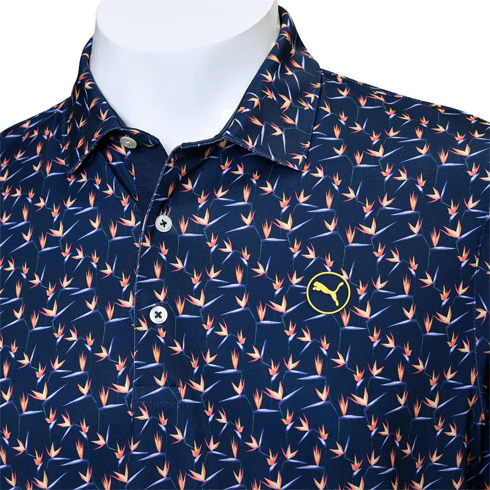 Puma Mattr Paradise Polo Shirt - Deep Navy/Sunny Yellow Feel the Energy