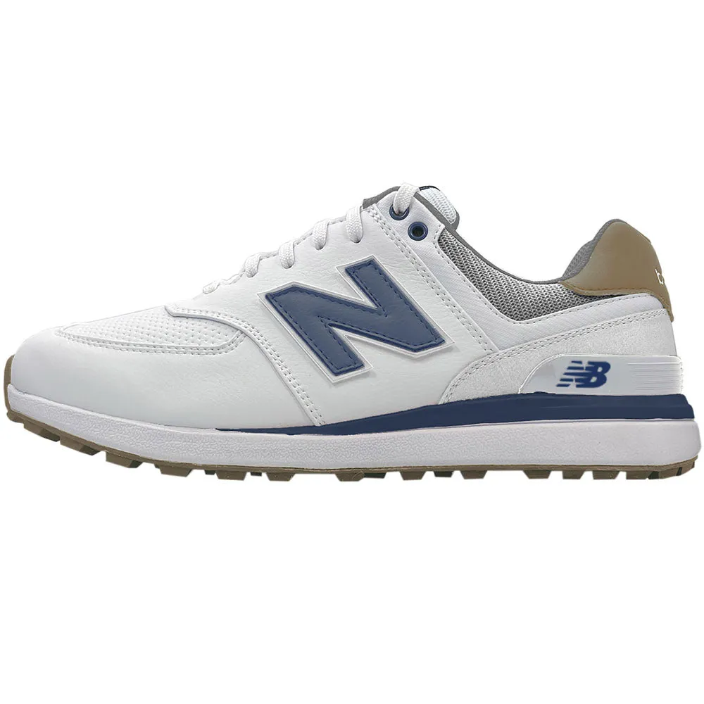 New Balance 574 Greens V2 Spikeless Waterproof Shoes - White/Navy Own the Vibe