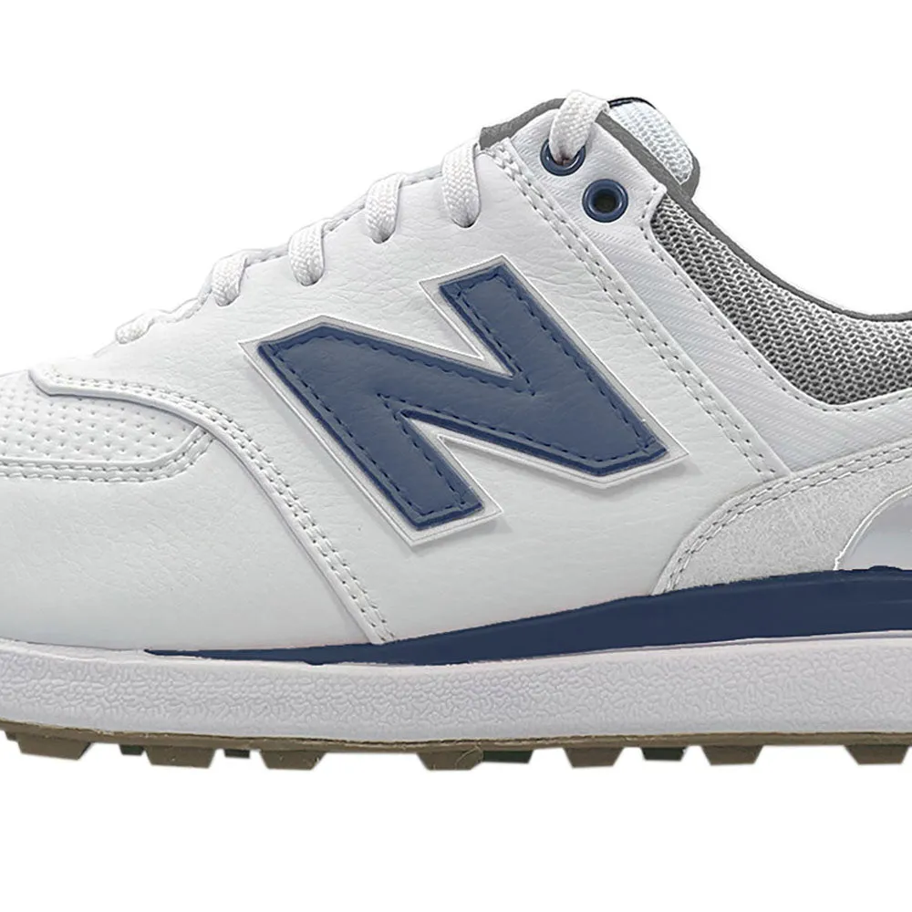 New Balance 574 Greens V2 Spikeless Waterproof Shoes - White/Navy Born to Stand Out
