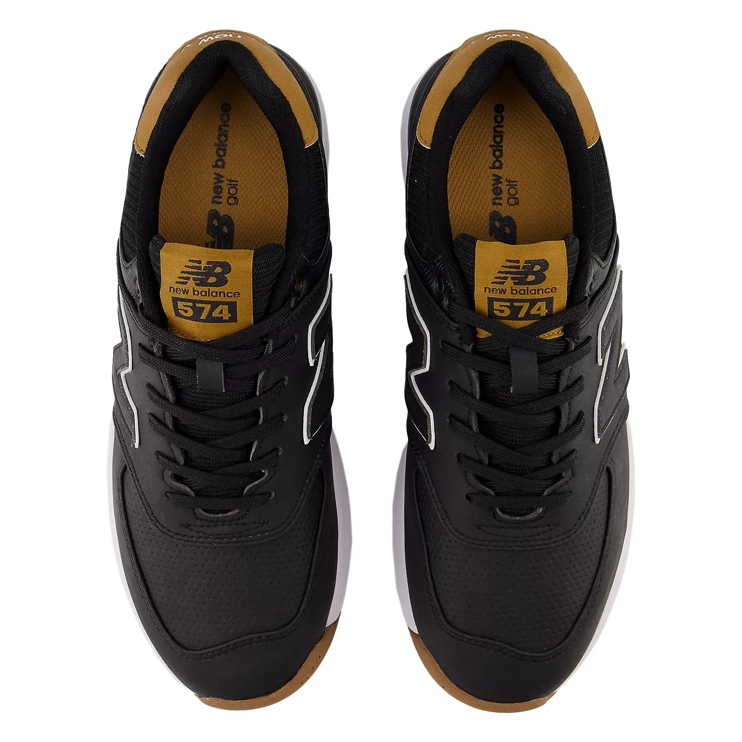 New Balance 574 Greens V2 Spikeless Wide (Ee) Golf Shoes - Black/Gum Made to Turn Heads