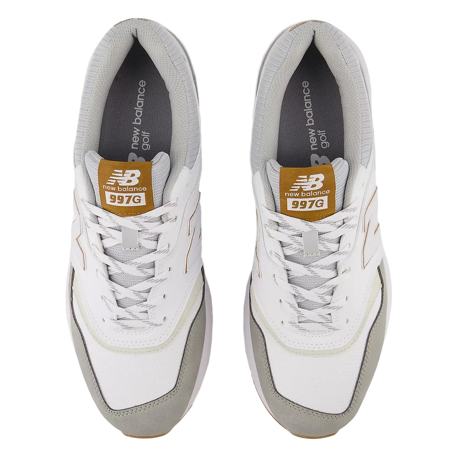 Halloween Sale Valentine's Day Sale New Balance 997 Spikeless Wide (Ee) Golf Shoes - White/Grey
