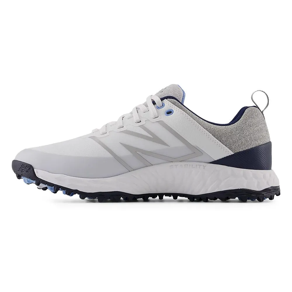 Christmas Eve Sale Own the Moment New Balance Fresh Foam Contend V2 Spikeless Wide (Ee) Golf Shoes -White/Blue