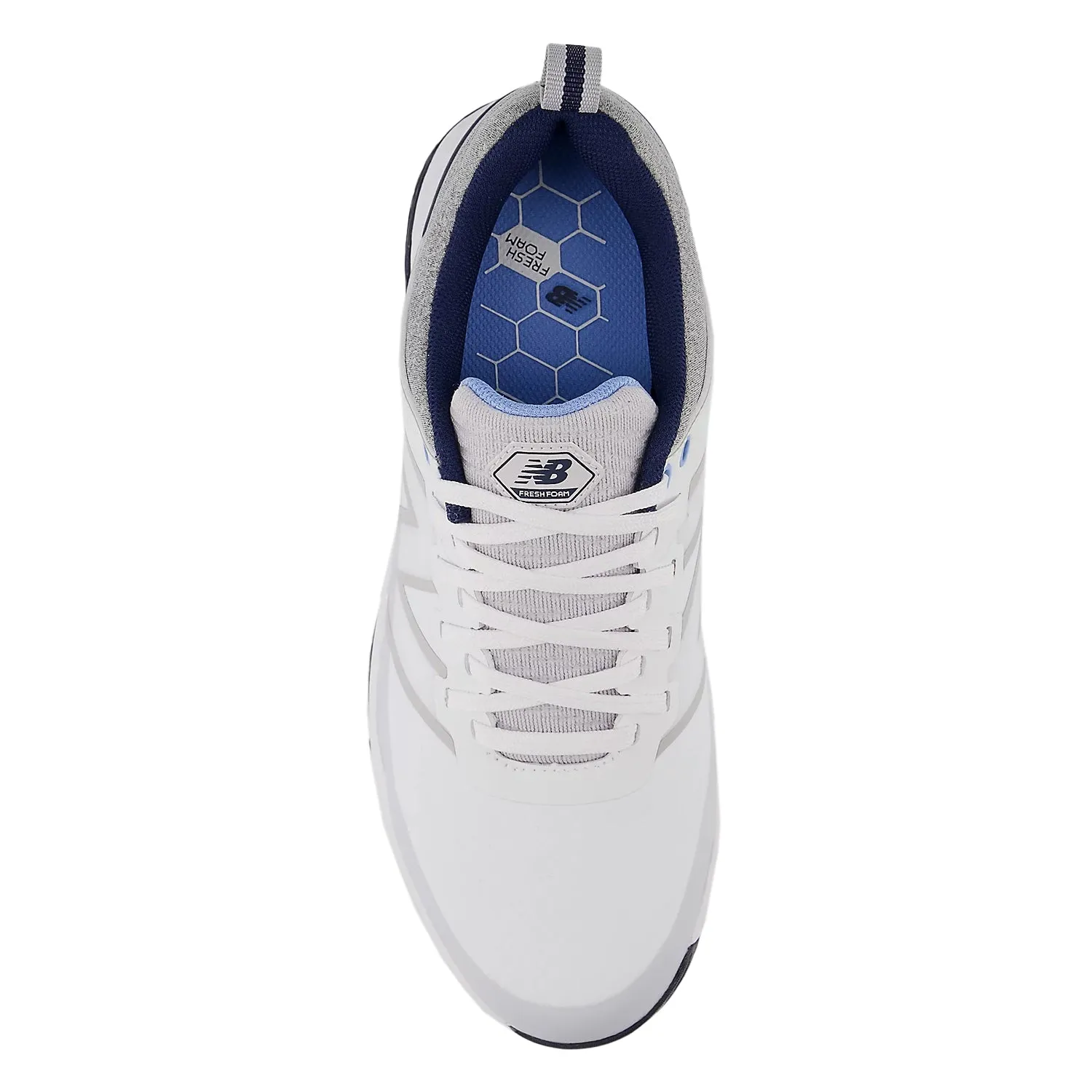 New Balance Fresh Foam Contend V2 Spikeless Wide (Ee) Golf Shoes -White/Blue Black Friday Sale Make a Statement