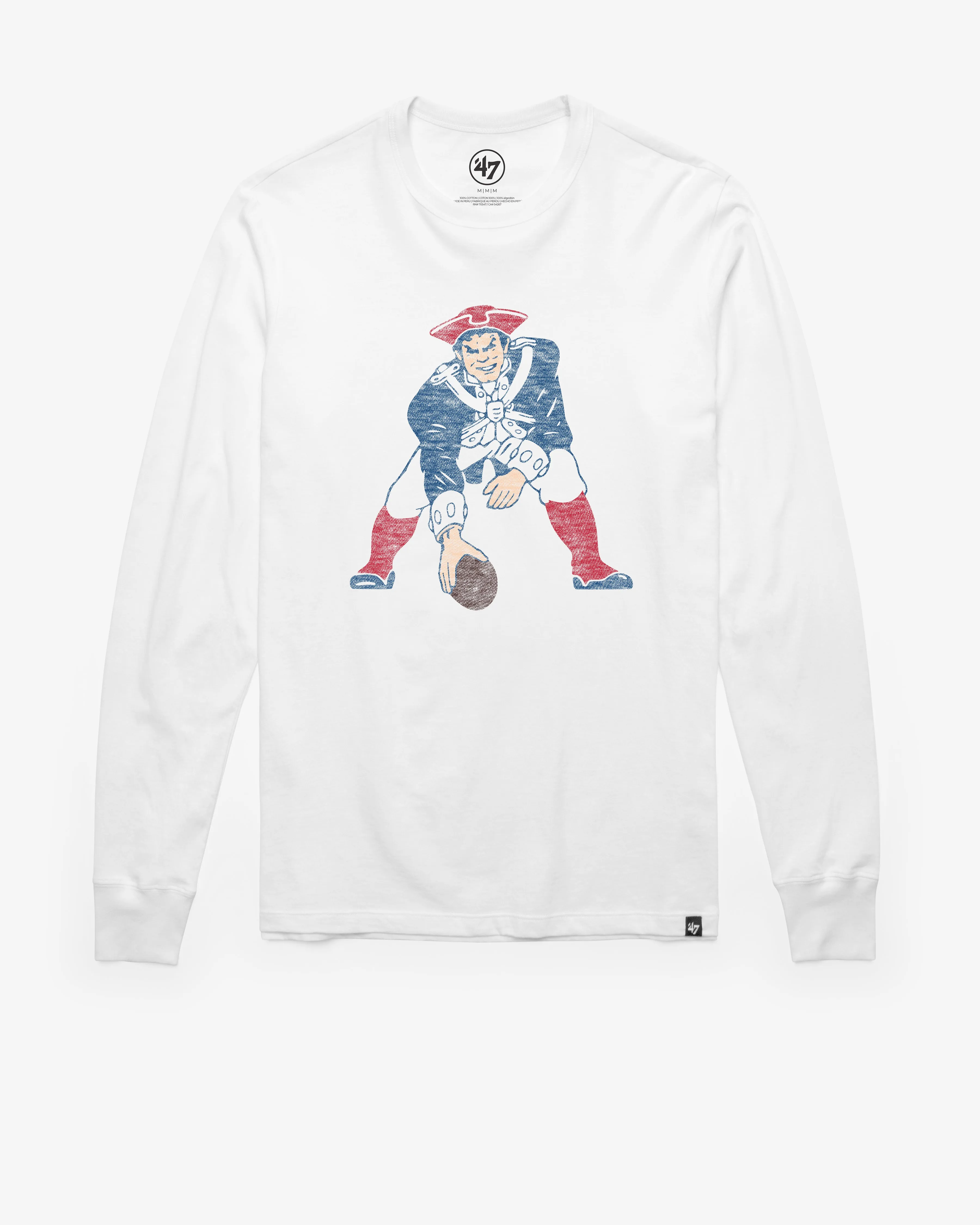 NEW ENGLAND PATRIOTS HISTORIC PREMIER FRANKLIN LONG SLEEVE TEE