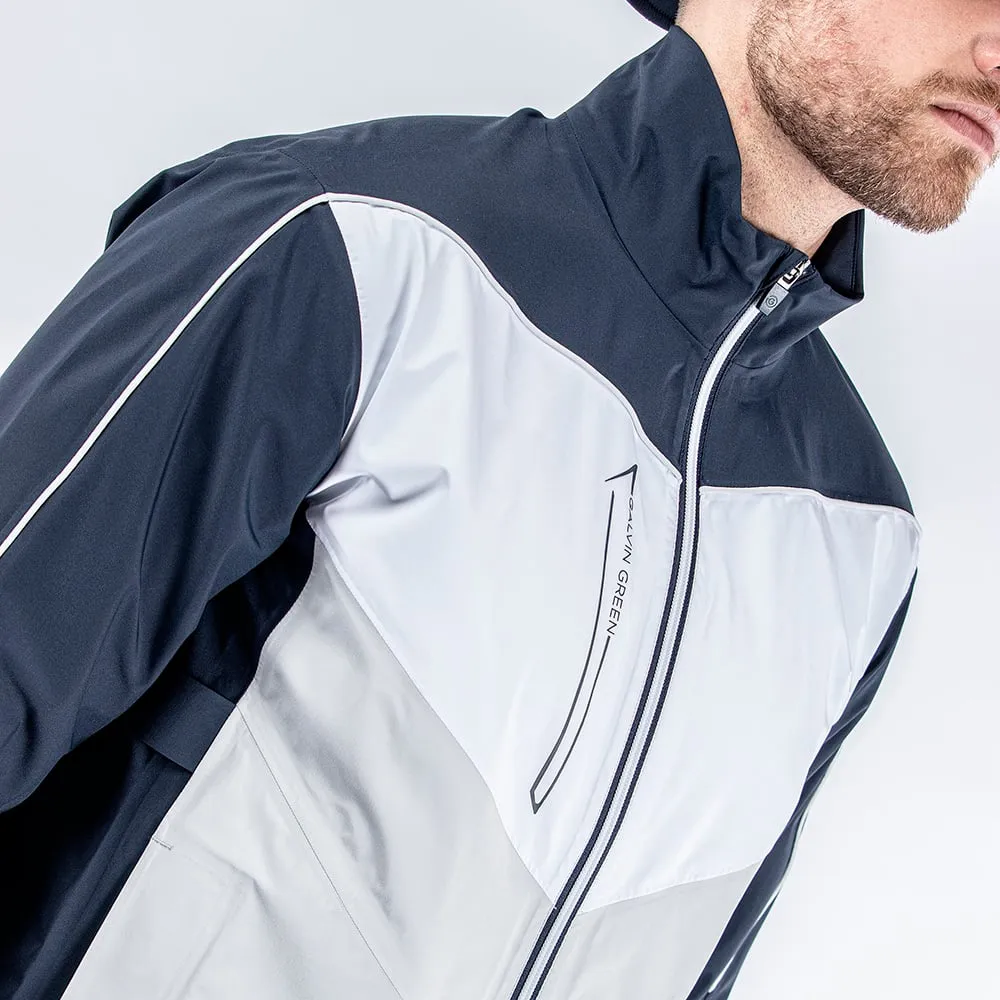 Memorial Day Sale Galvin Green Armstrong Gore-Tex Paclite Waterproof Jacket - Navy/Cool Grey/White