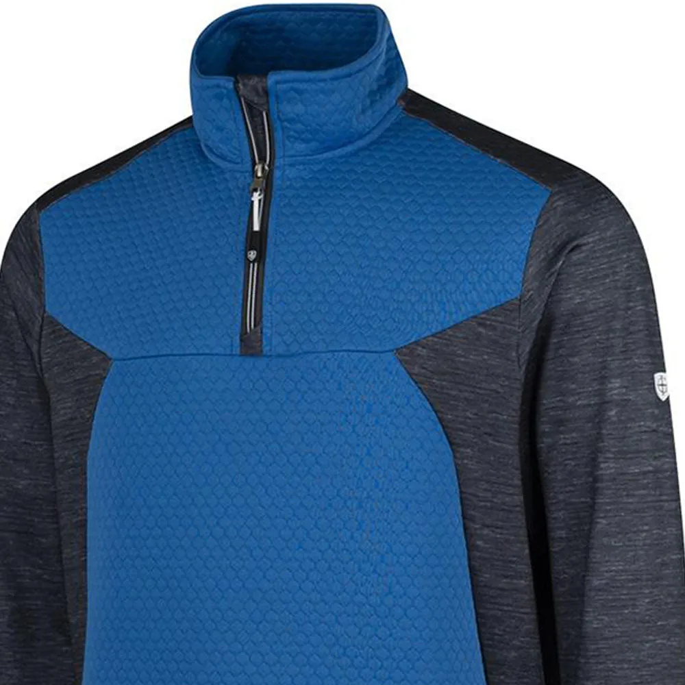 Born to Stand Out Walk with Purpose Island Green Hexagon Panelled Top Layer - Mid-Blue