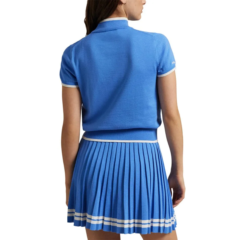 Unapologetically You Black Friday Offer Rlx Ralph Lauren Women'S Short Sleeve Mock Neck Pullover - Summer Blue