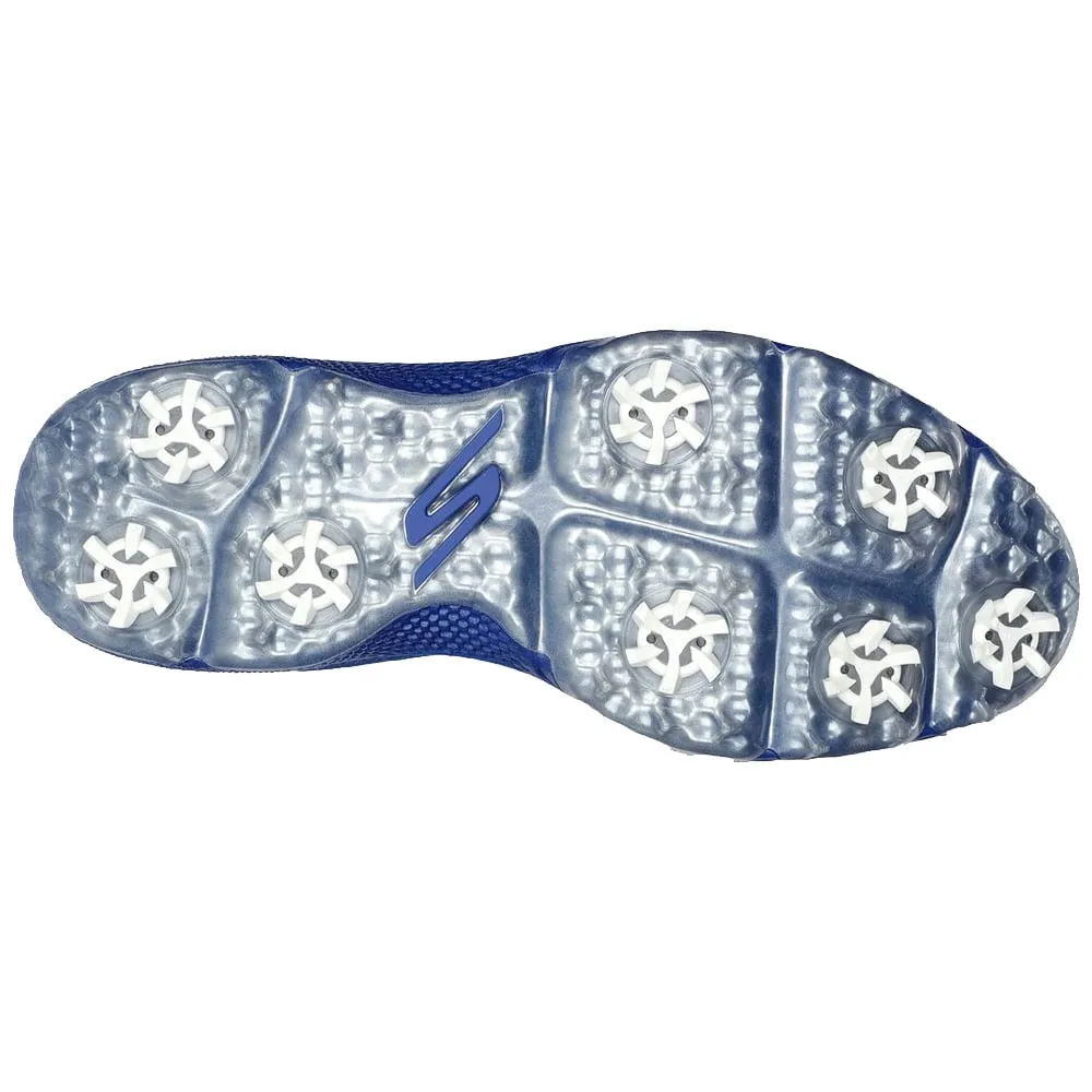 Flash Sale Autumn Sale Skechers Go Golf Pro 5 Hyper Spiked Waterproof Shoes - White/Blue