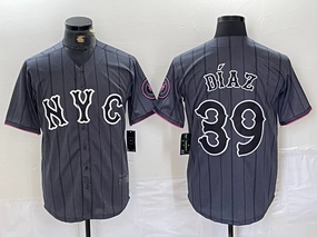 New York Mets #39 Edwin Diaz Gray 2024 City Connect Cool Base Baseball Jersey