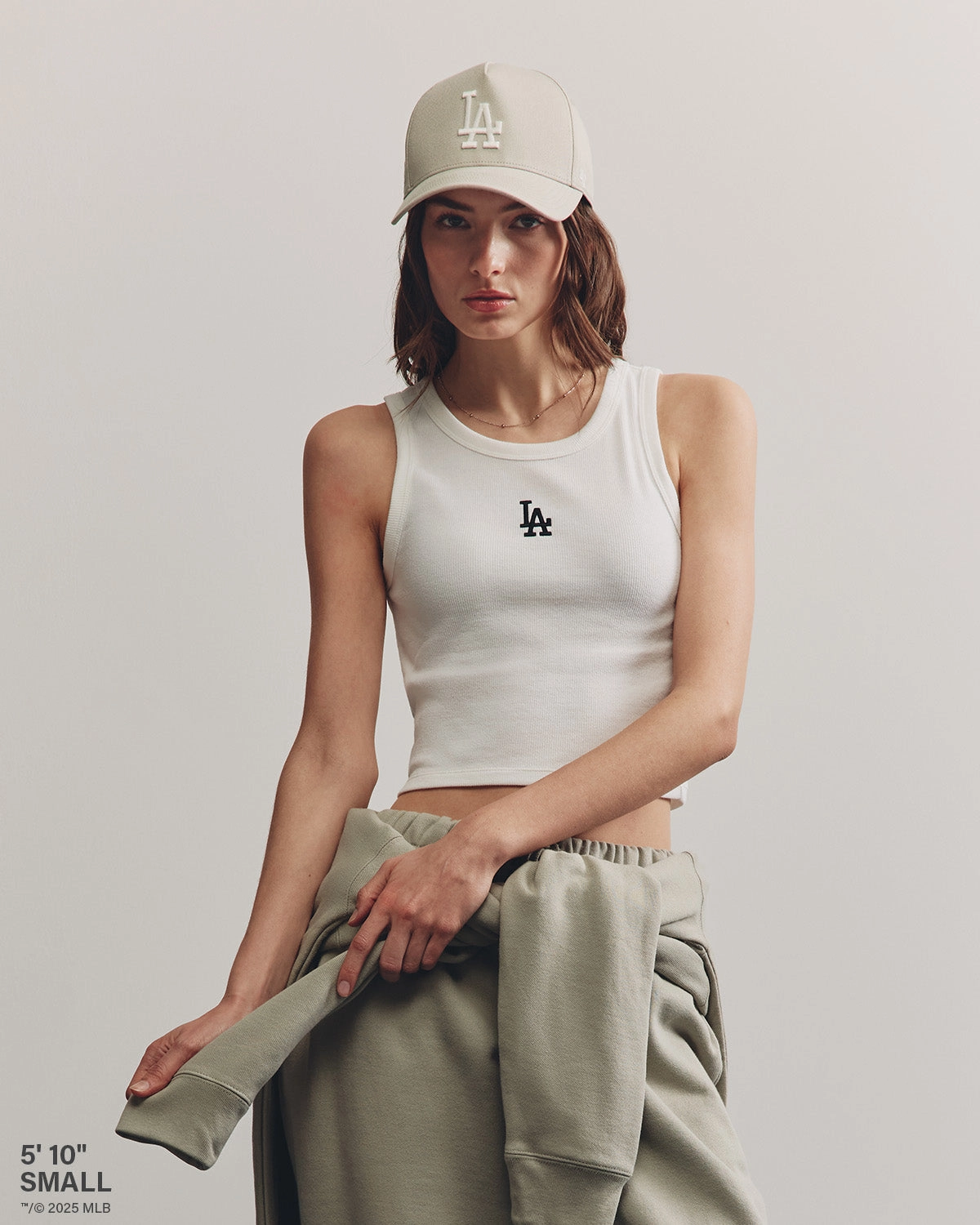 NEW YORK YANKEES MICRO EMB '47 BABY RIB TANK WOMENS