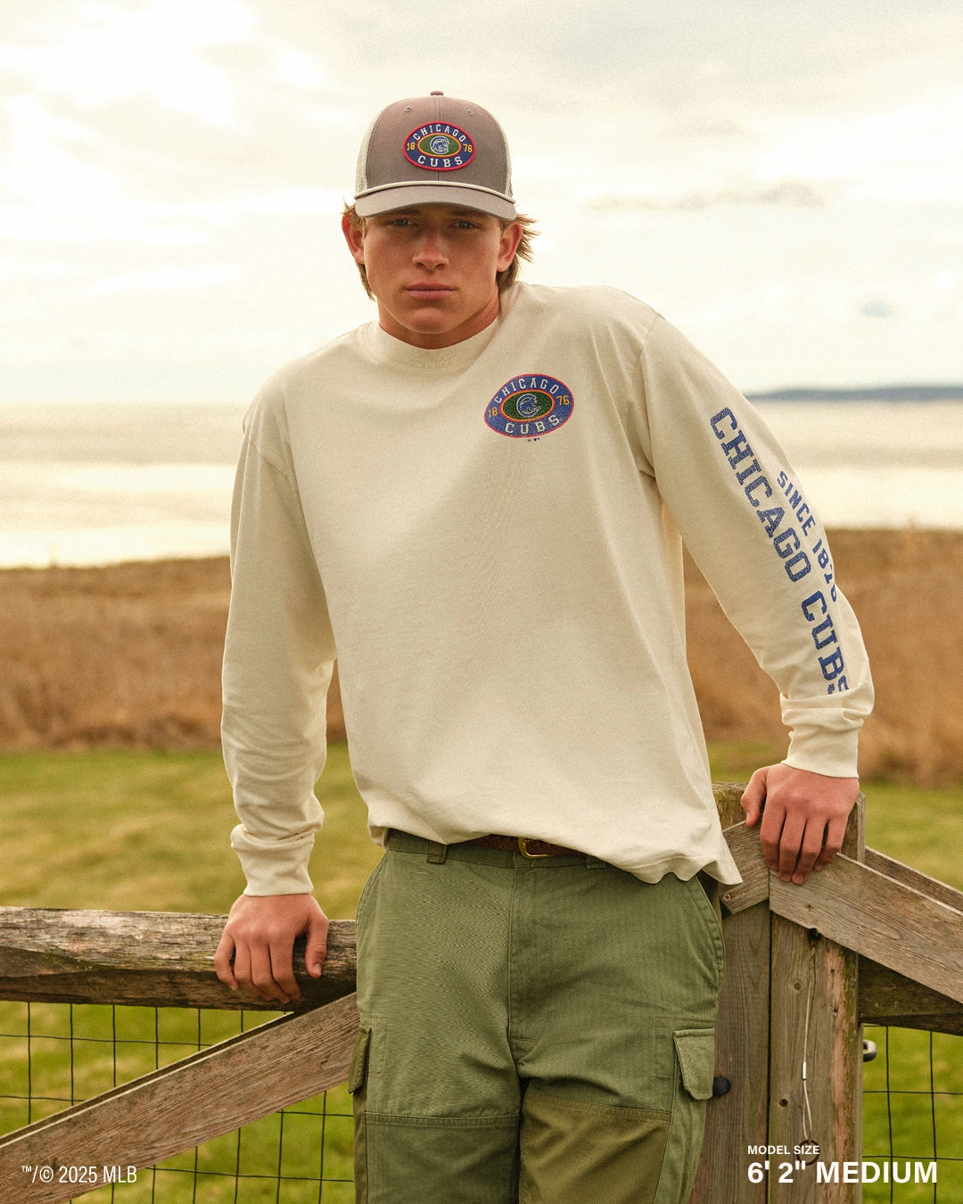 NEW YORK YANKEES TIDE SWEEP MONTAUK '47 FOUNDATION LONG SLEEVE TEE