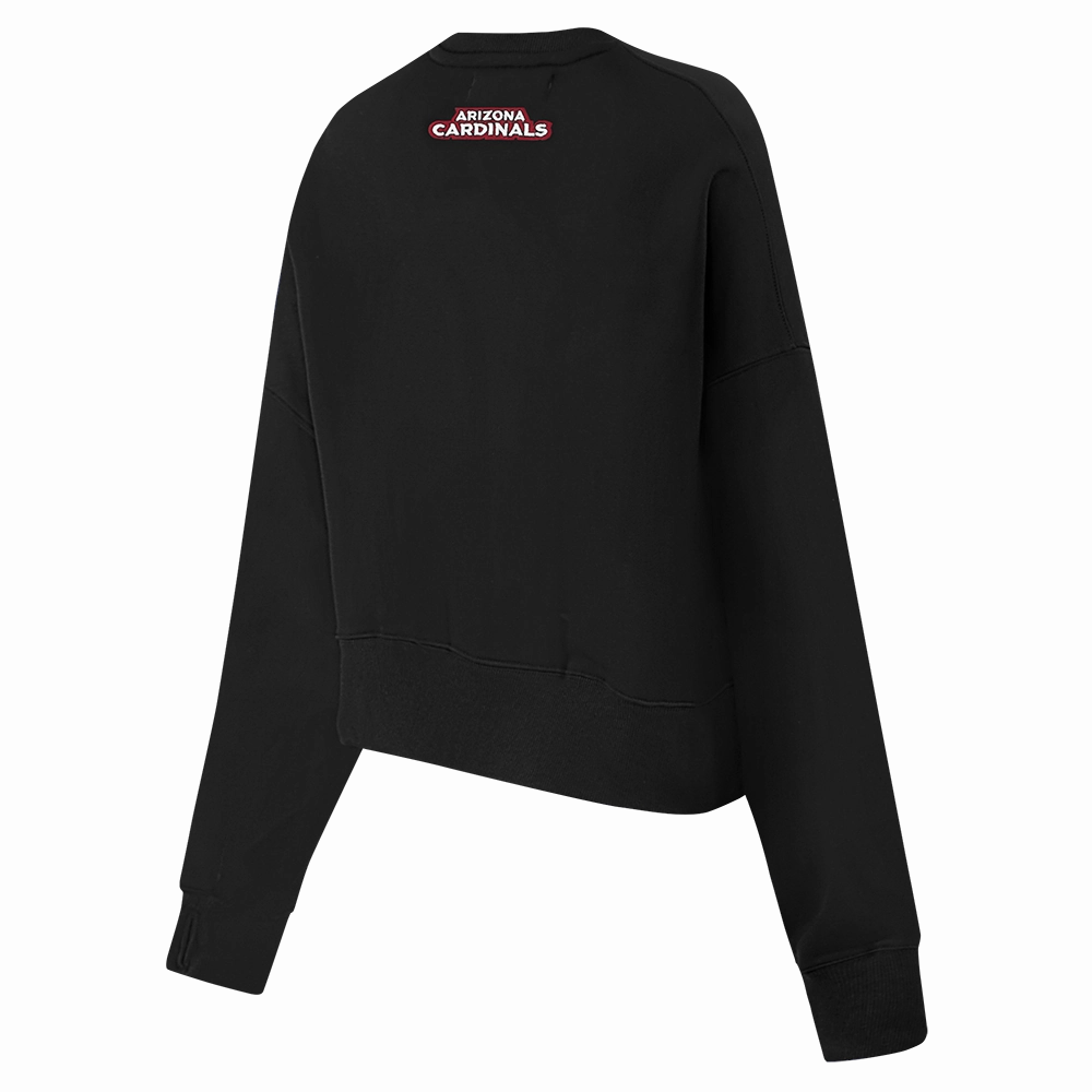NFL ARIZONA CARDINALS CLASSIC WOMEN'S FLEECE CREWNECK (BLACK)