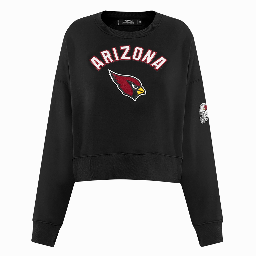 NFL ARIZONA CARDINALS CLASSIC WOMEN'S FLEECE CREWNECK (BLACK)