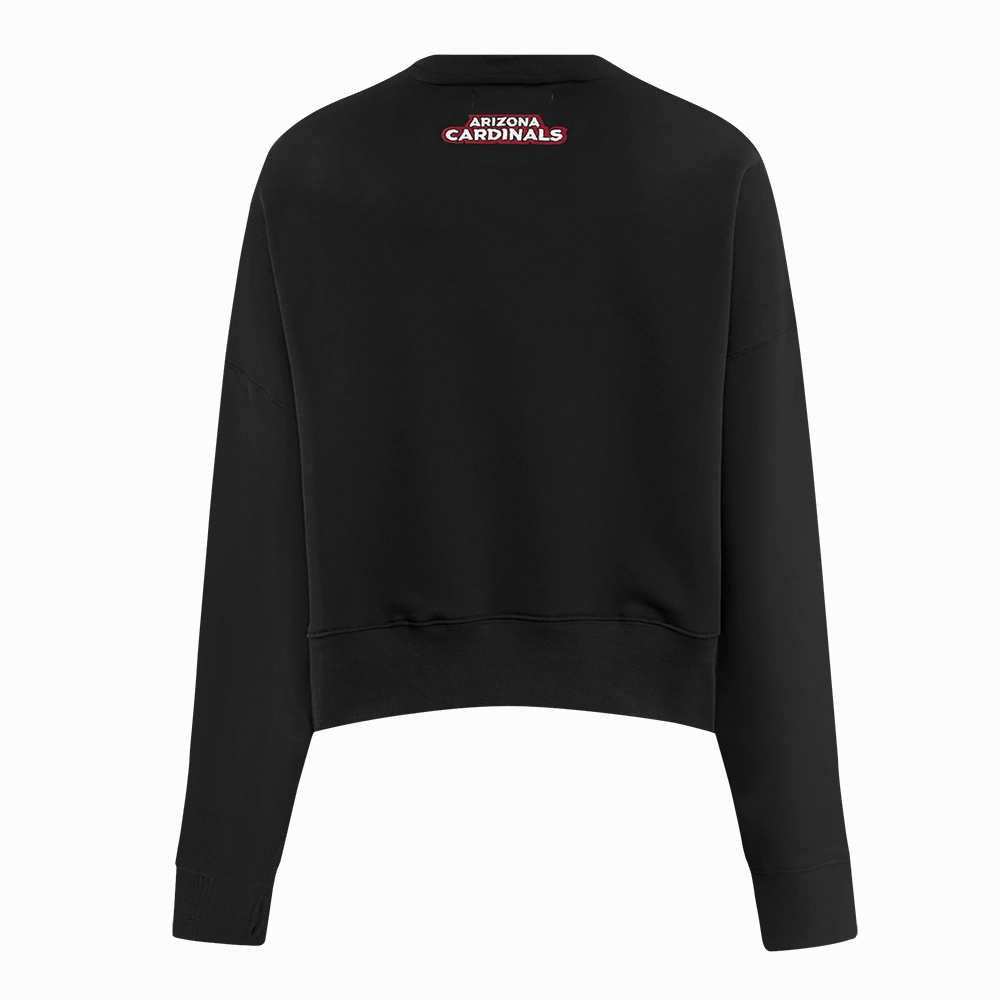 NFL ARIZONA CARDINALS CLASSIC WOMEN'S FLEECE CREWNECK (BLACK)