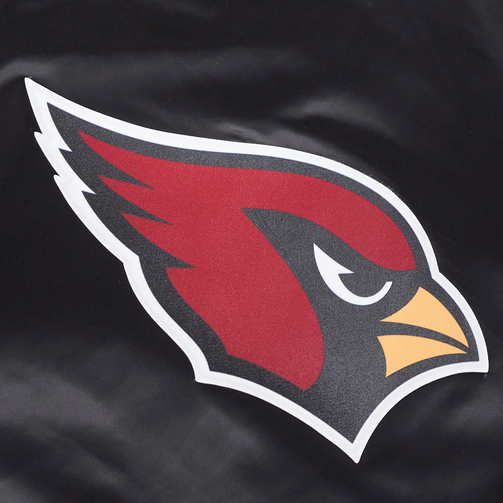 NFL ARIZONA CARDINALS CLASSIC WOMEN'S SATIN JACKET (BLACK)