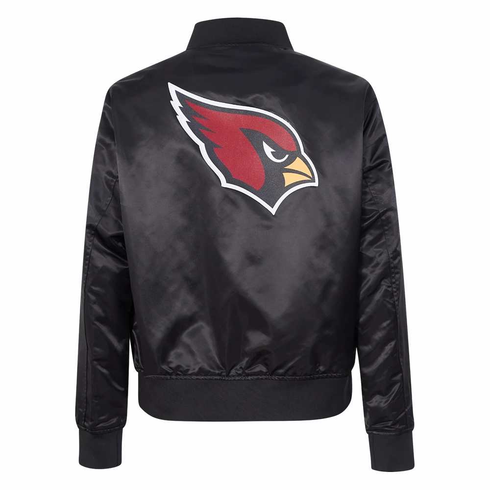 NFL ARIZONA CARDINALS CLASSIC WOMEN'S SATIN JACKET (BLACK)