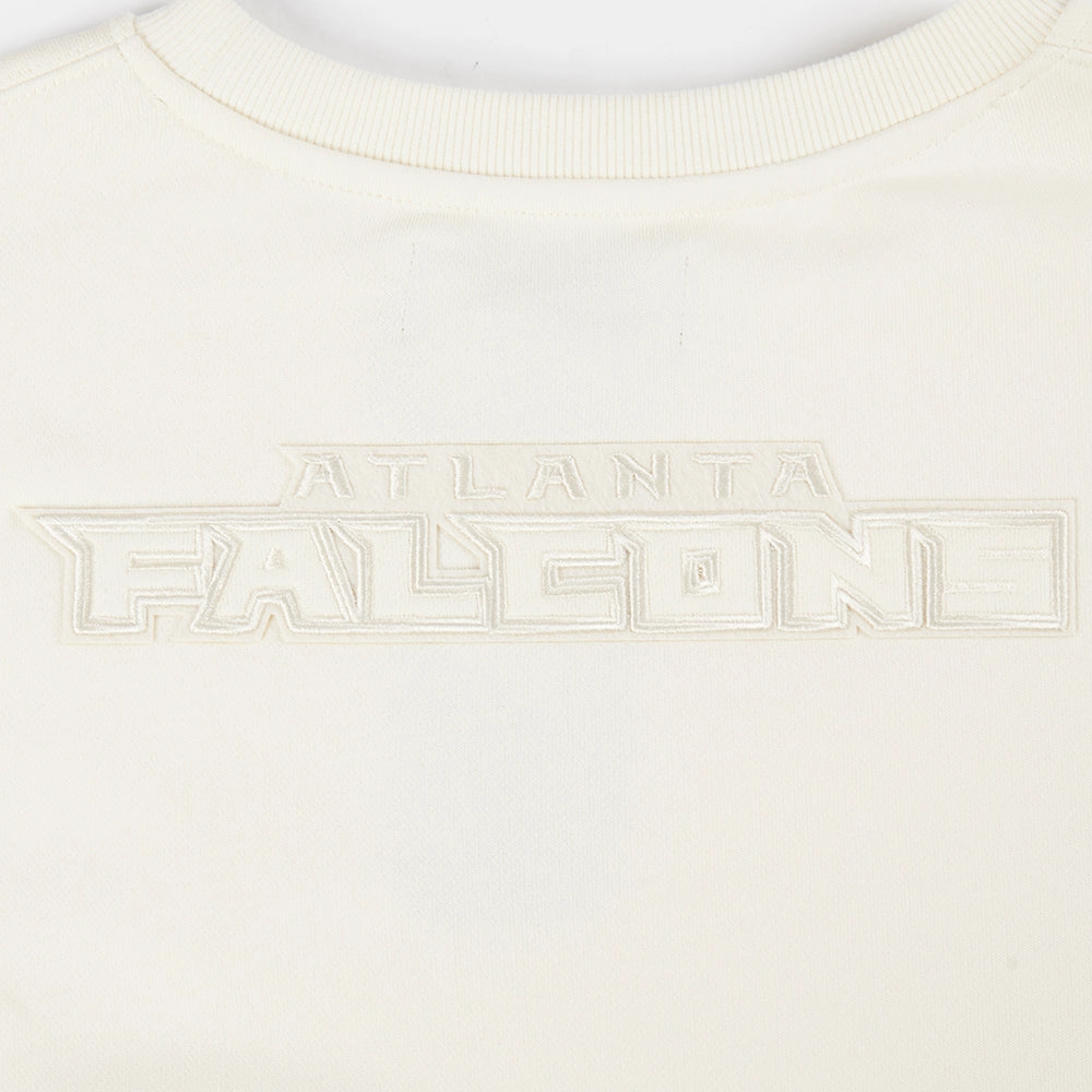 NFL ATLANTA FALCONS NEUTRAL WOMEN'S FLEECE CREWNECK (EGGSHELL)