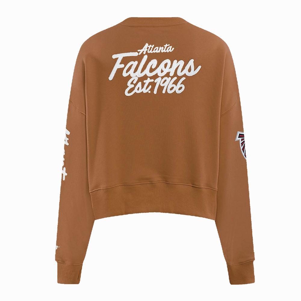 NFL ATLANTA FALCONS PAINT THE CITY WOMEN'S FLC CREWNECK (CLAY BROWN)