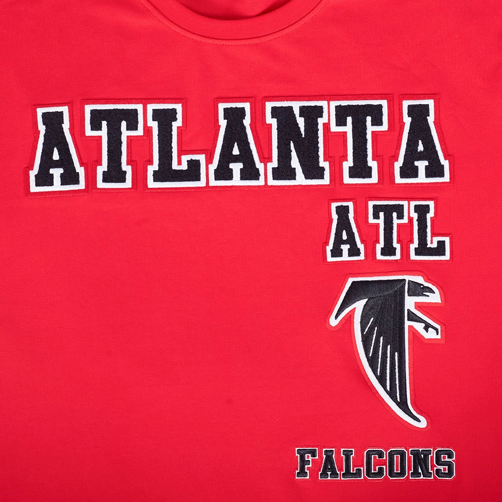 NFL ATLANTA FALCONS RETRO CLASSIC MEN'S STRIPED TEE (RED/BLACK)