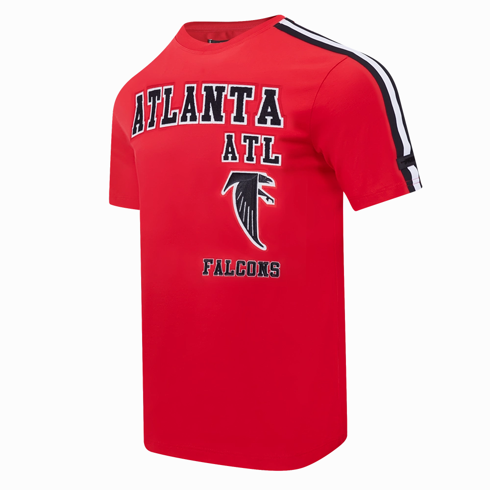 NFL ATLANTA FALCONS RETRO CLASSIC MEN'S STRIPED TEE (RED/BLACK)
