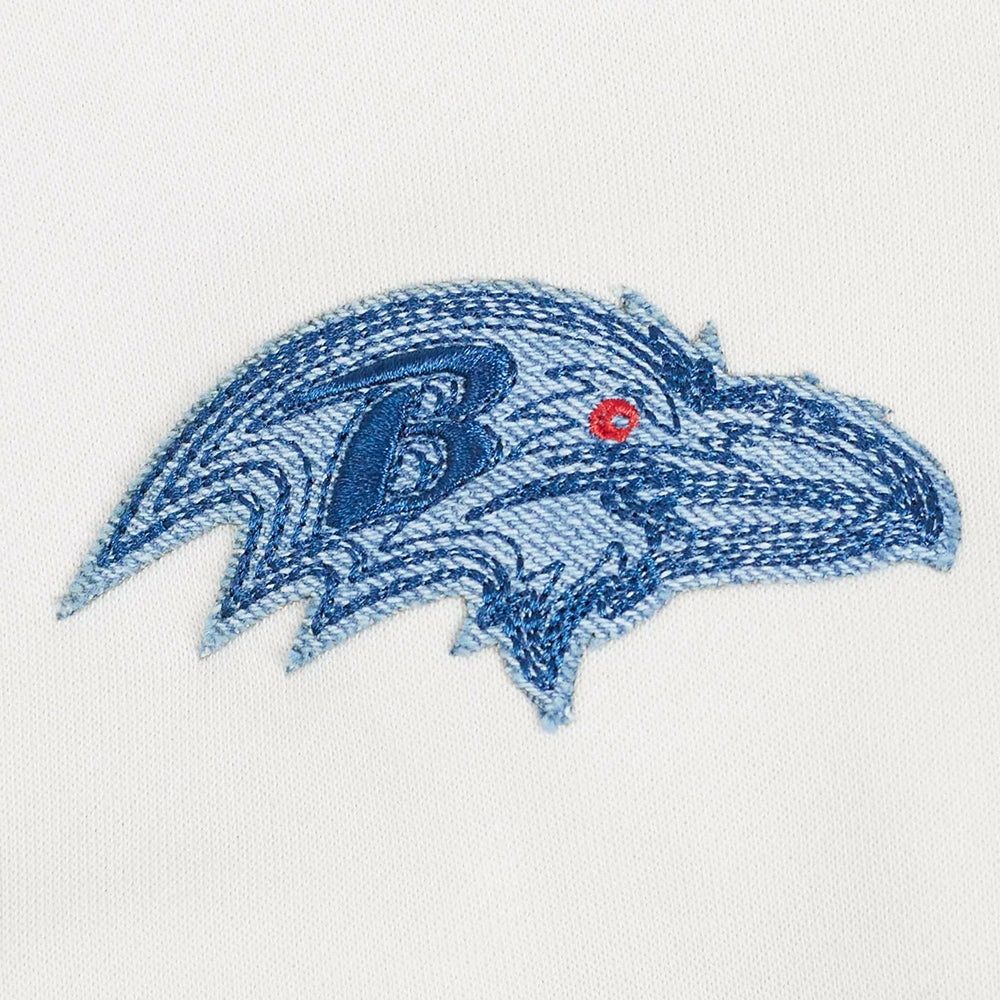 NFL BALTIMORE RAVENS VARSITY BLUES WOMEN'S CREWNECK (LINEN)
